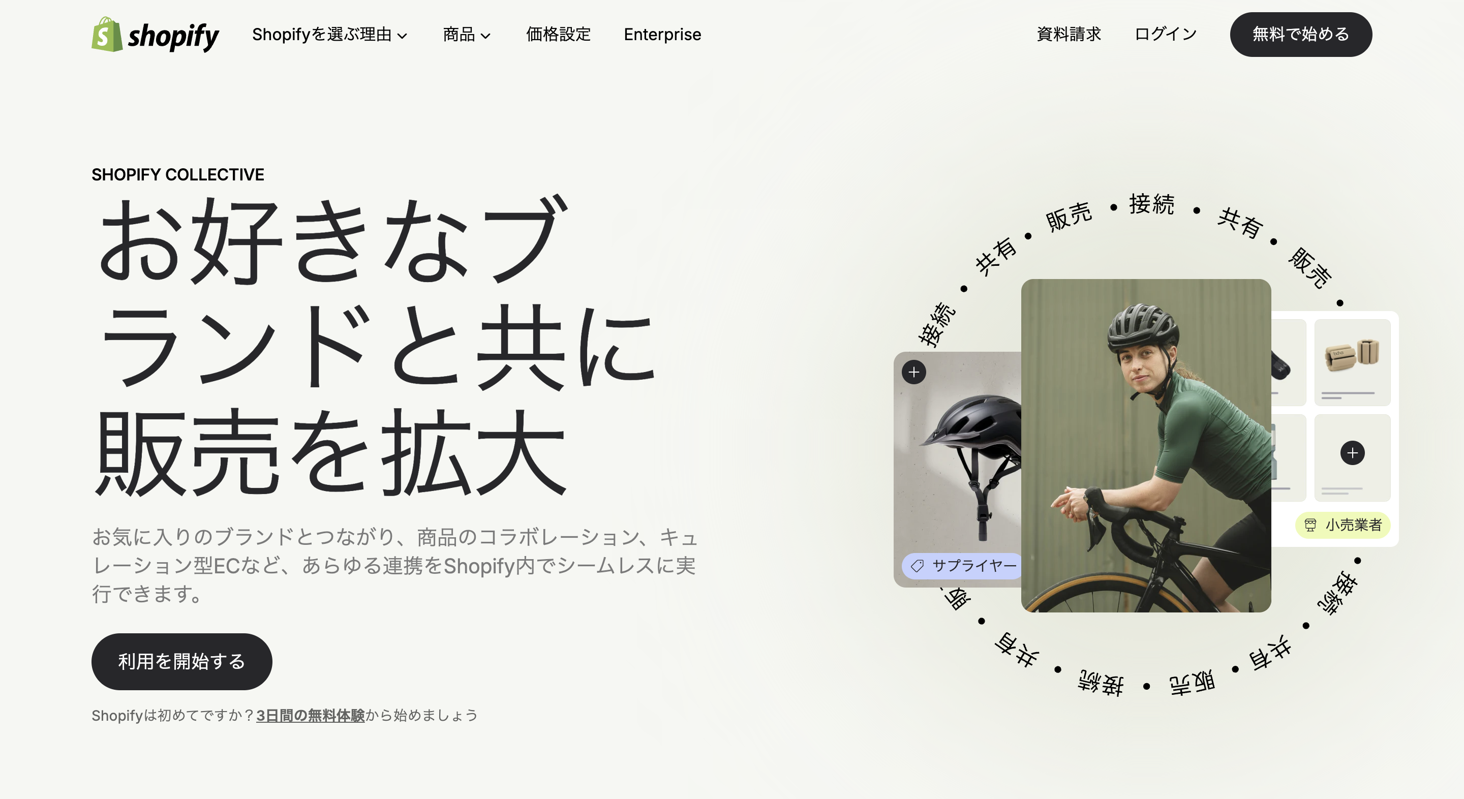 Shopify Collectiveトップページ